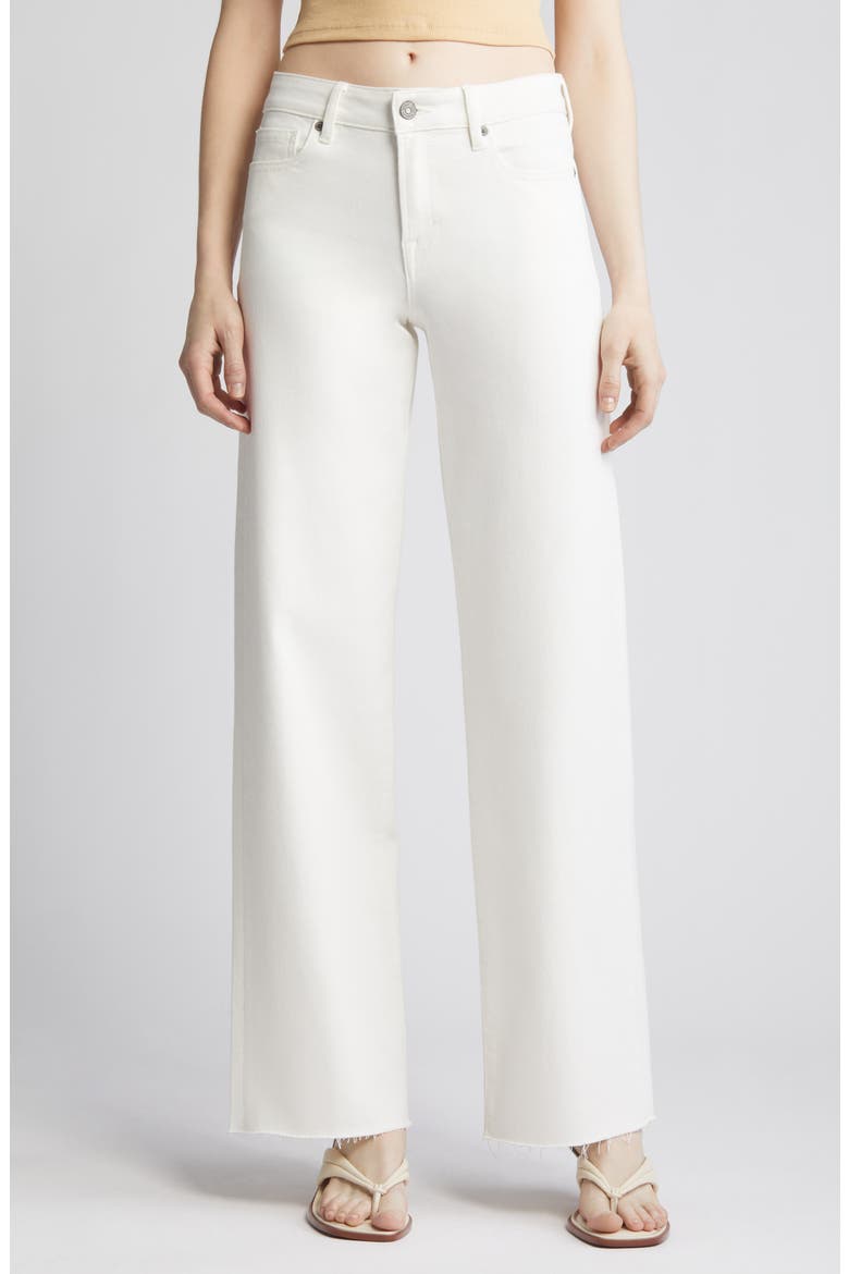 Clean Cut Wide Leg Jeans, Main, color, PEARL