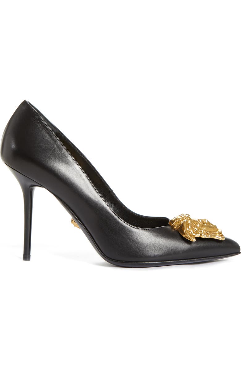 Versace Palazzo Medusa Pointed Toe Pump, Alternate, color,