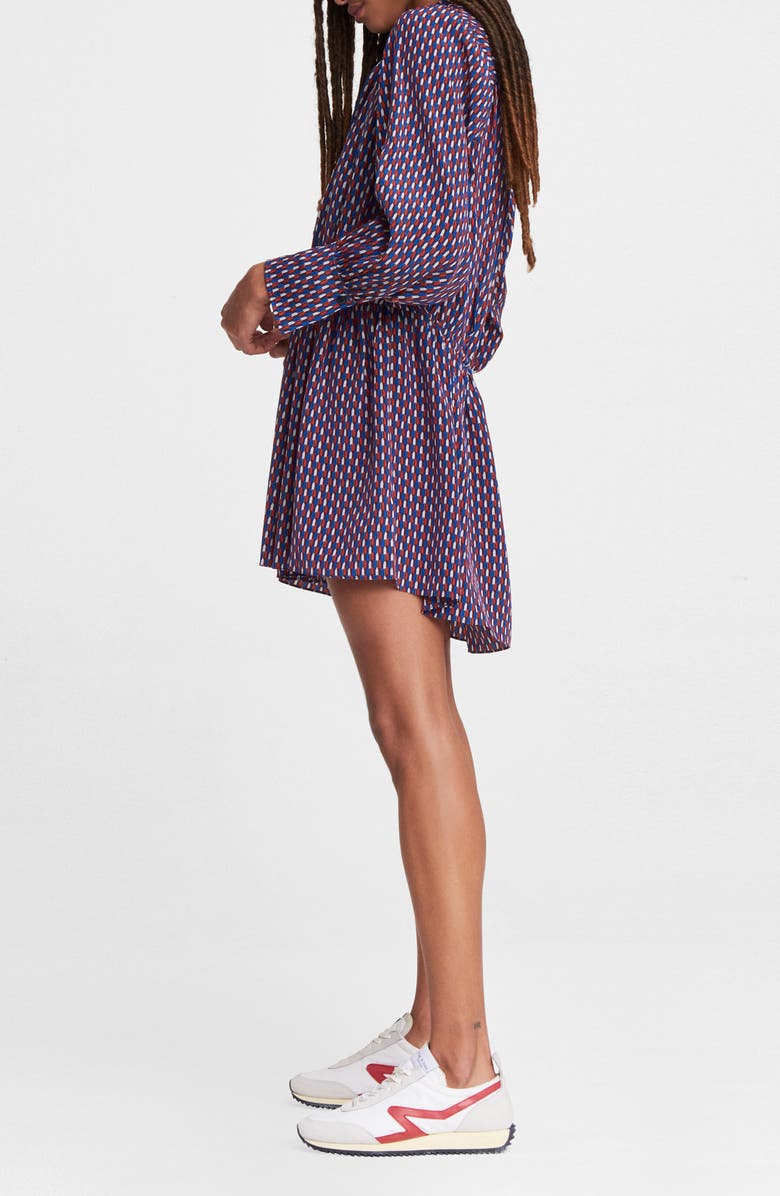 rag & bone Carly Long Sleeve Silk Shirt Dress, Alternate, color,