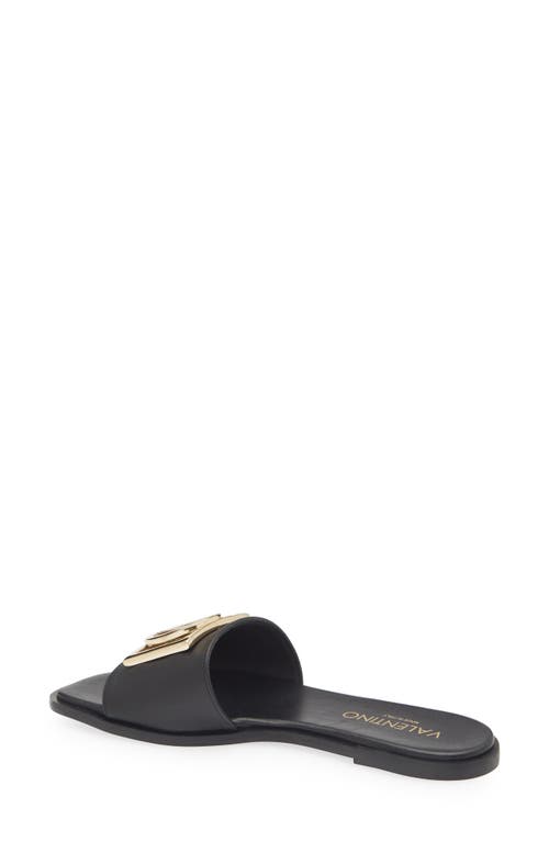 Valentino By Mario Valentino Amira Slide Sandal In Black Gold