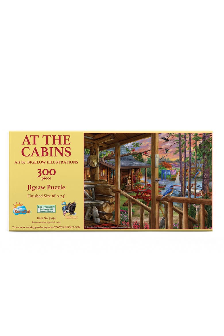 At The Cabins 300 piece Jigsaw Puzzle for Adults, Alternate, color, Multicolor