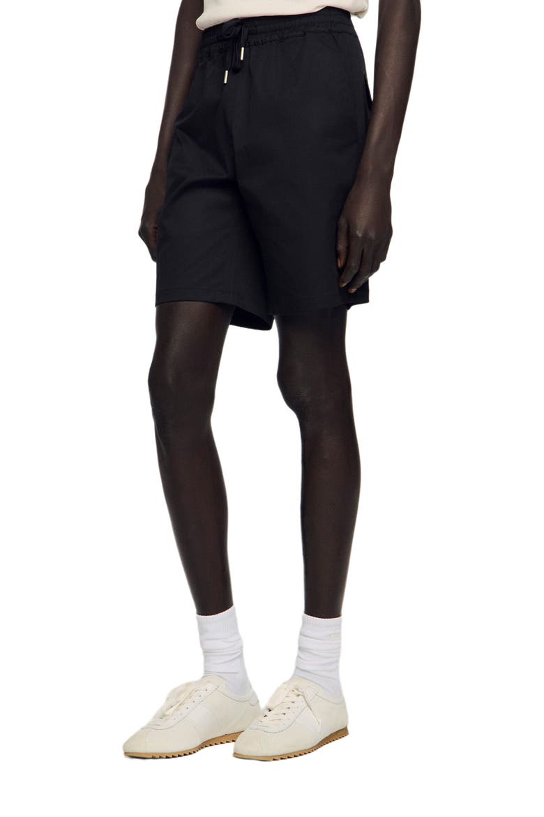 Cotton shorts, Main, color, Black