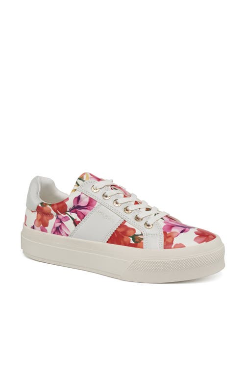 Jslides Footwear Gatsby Platform Sneaker In White Floral