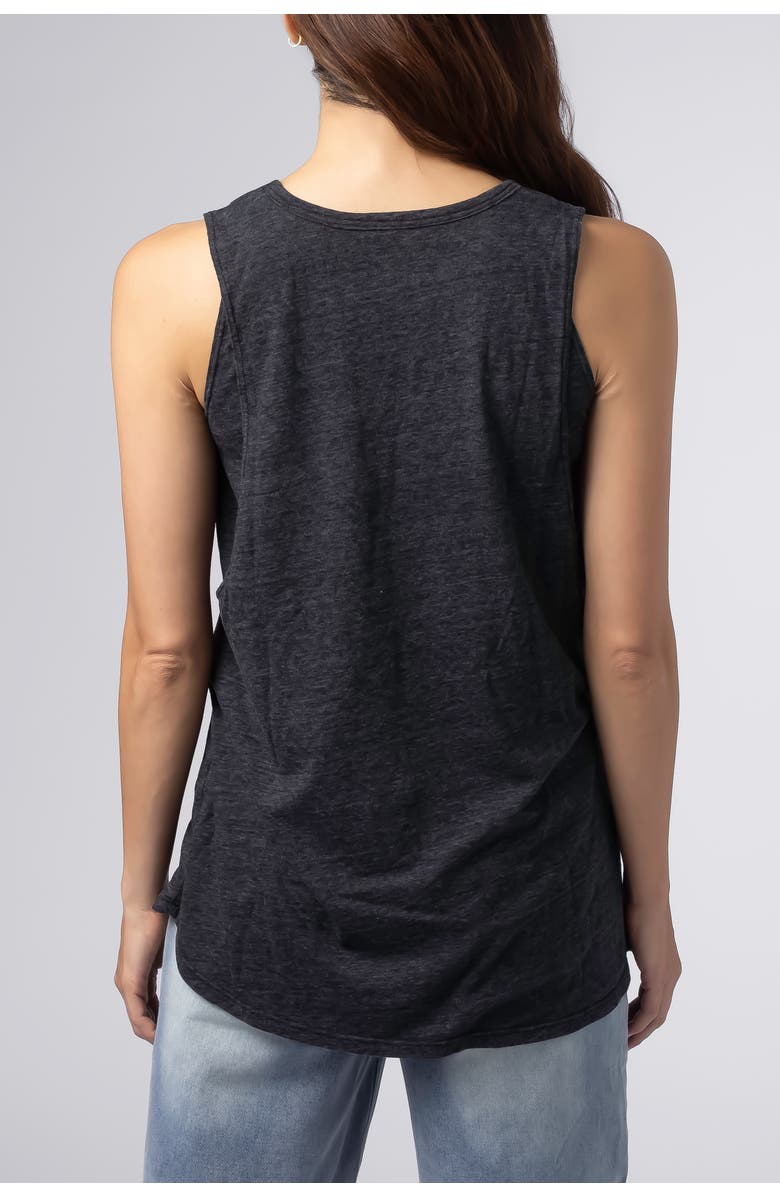 BUN Maternity Nursing Apparel Flowy Nursing Tank Top Cotton Blend, Alternate, color, Black Charcoal