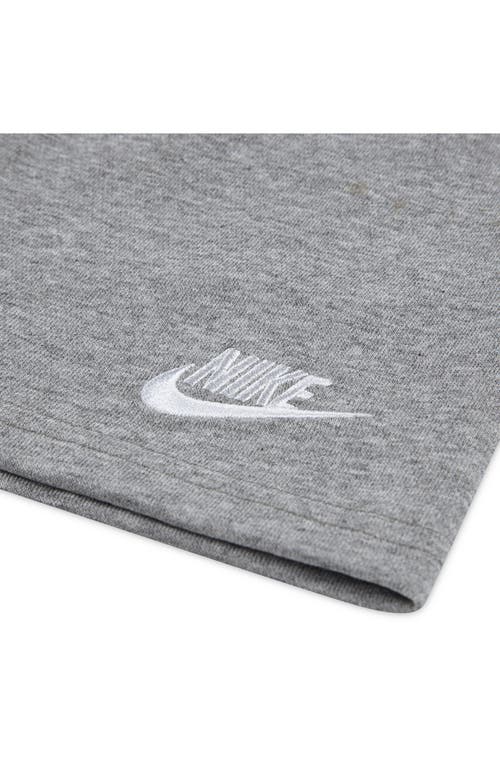 Nike Stripe T-shirt & French Terry Shorts Set In Gray