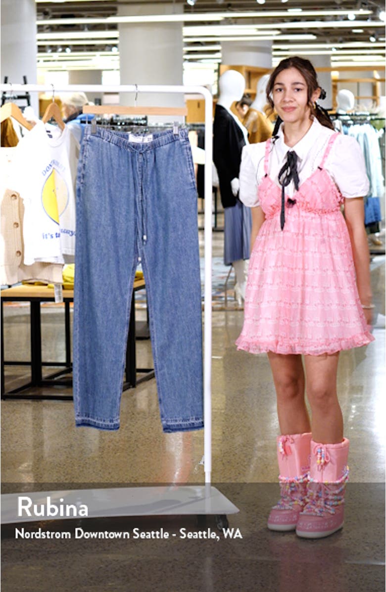 Ultra Featherweight Logan Pull-On Wide Leg Denim Pants, sales video thumbnail