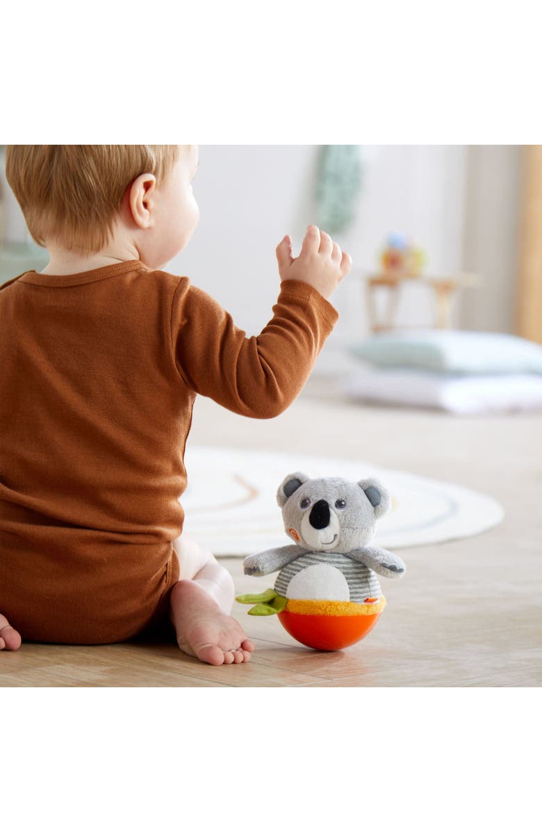 HABA Roly Poly Koala Wobbly Animal Chiming Baby Sensory Toys for Tummytime, Ideal Baby Toy for 6 Months+, Alternate, color, Multi