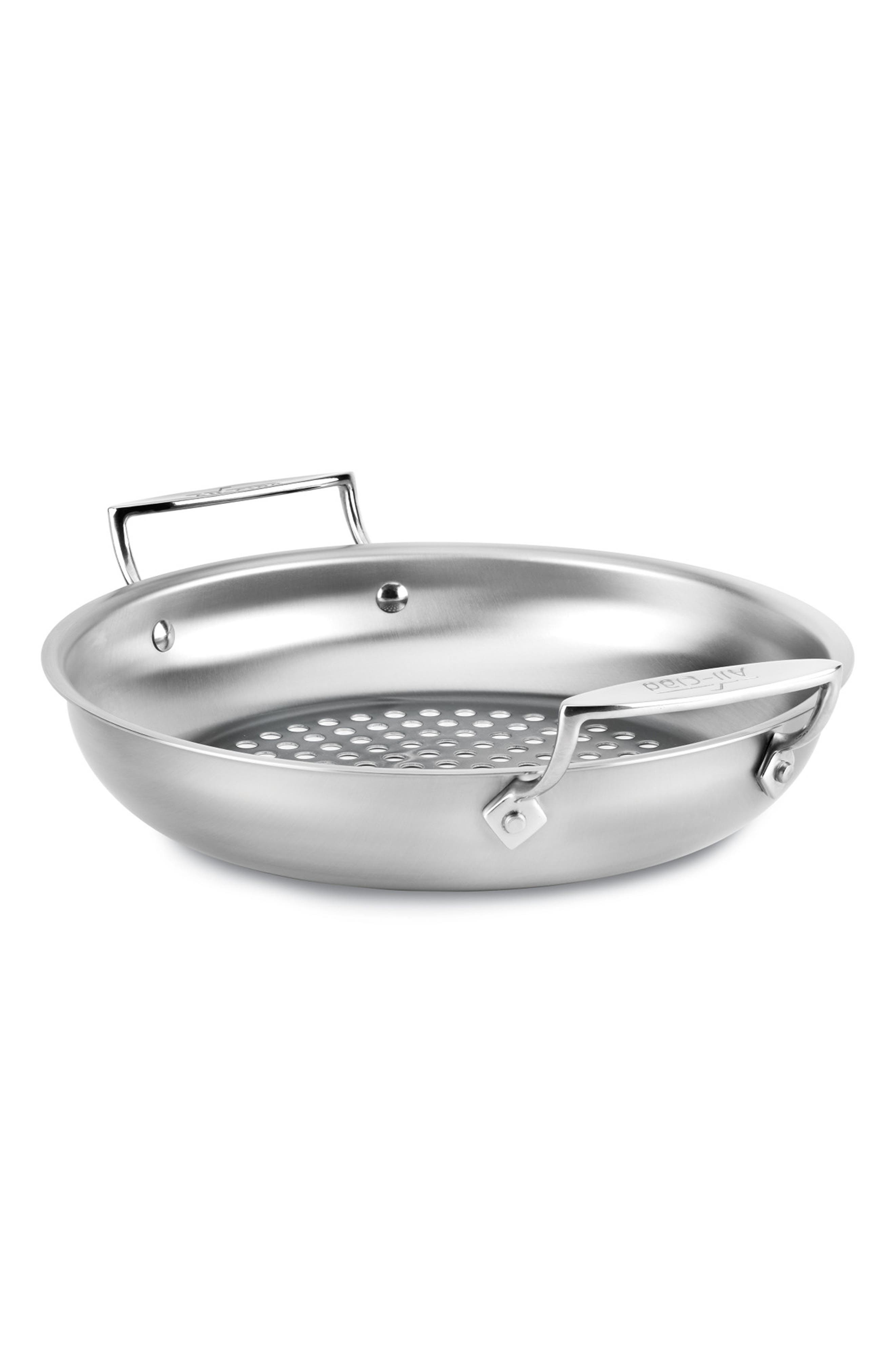 All-Clad Stainless Steel Outdoor Basket in Silver 