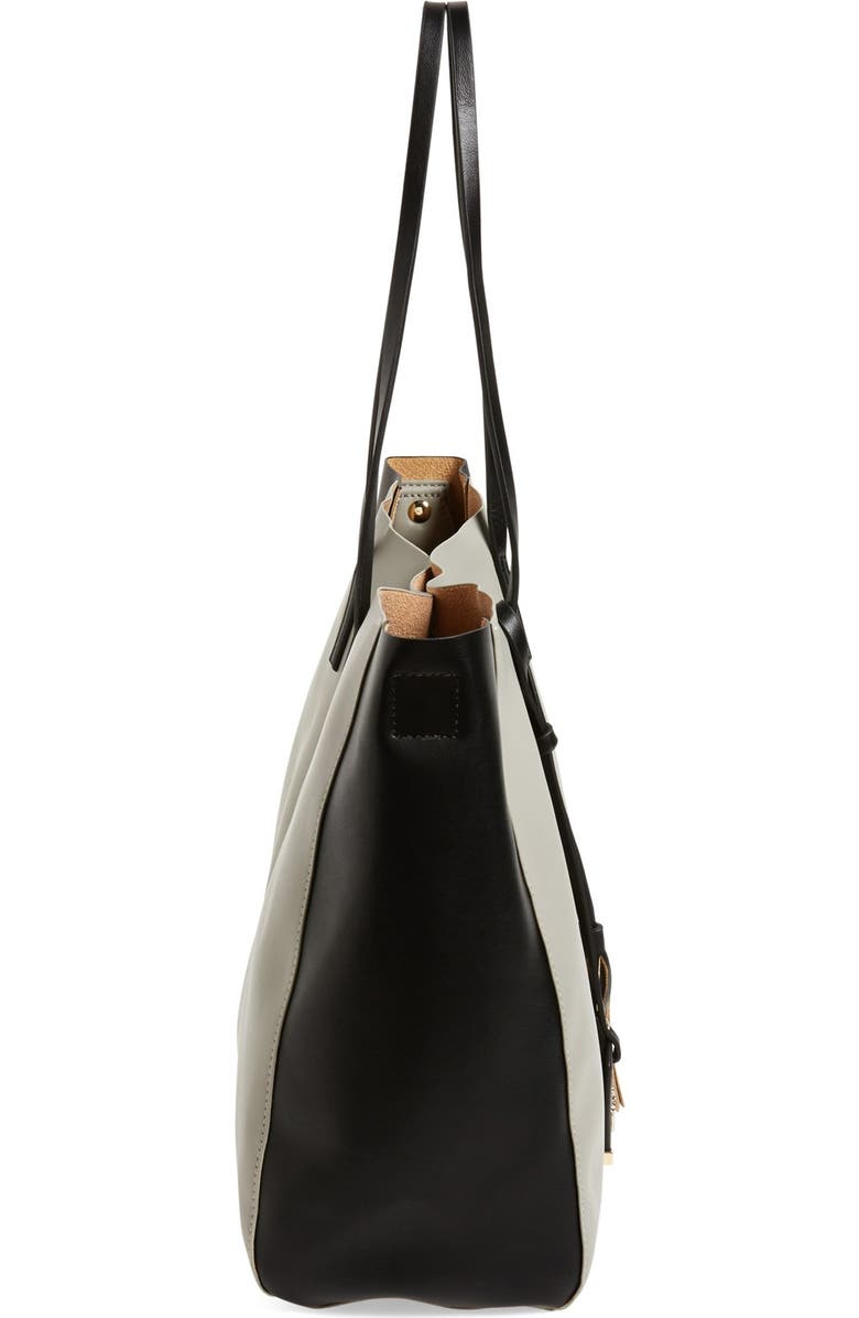 POVERTY FLATS by rian 'Colorful' Colorblock Faux Leather Shopper, Alternate, color,