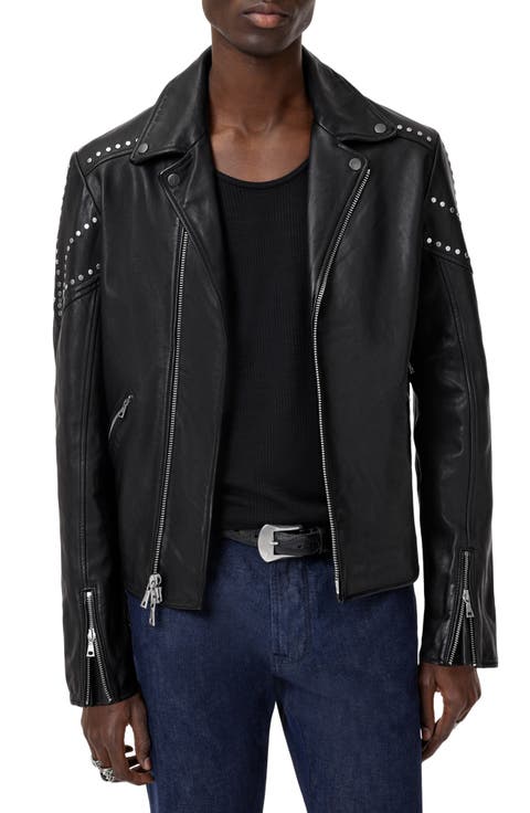 Daniel Oversprayed Leather Moto Jacket