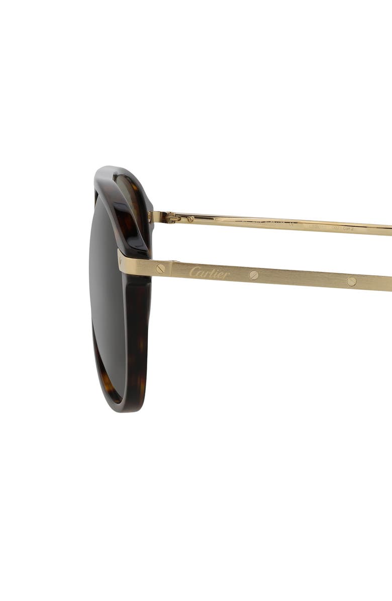 Cartier 60mm Aviator Sunglasses, Alternate, color, 