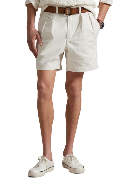 Cormac Relaxed Fit Pleated Chino Shorts
