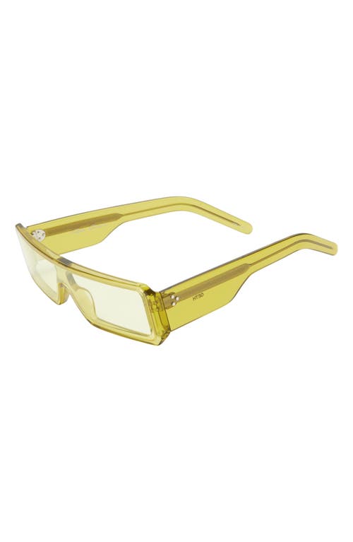 Rick Owens Geth Flat Front Rectangular Shield Sunglasses In Multi
