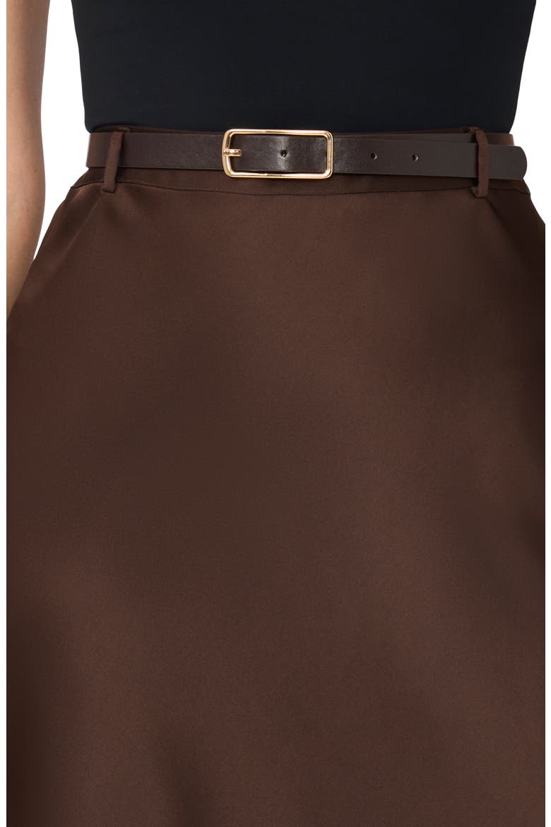 Belted Maxi Skirt, Alternate, color, COFFEE BEAN