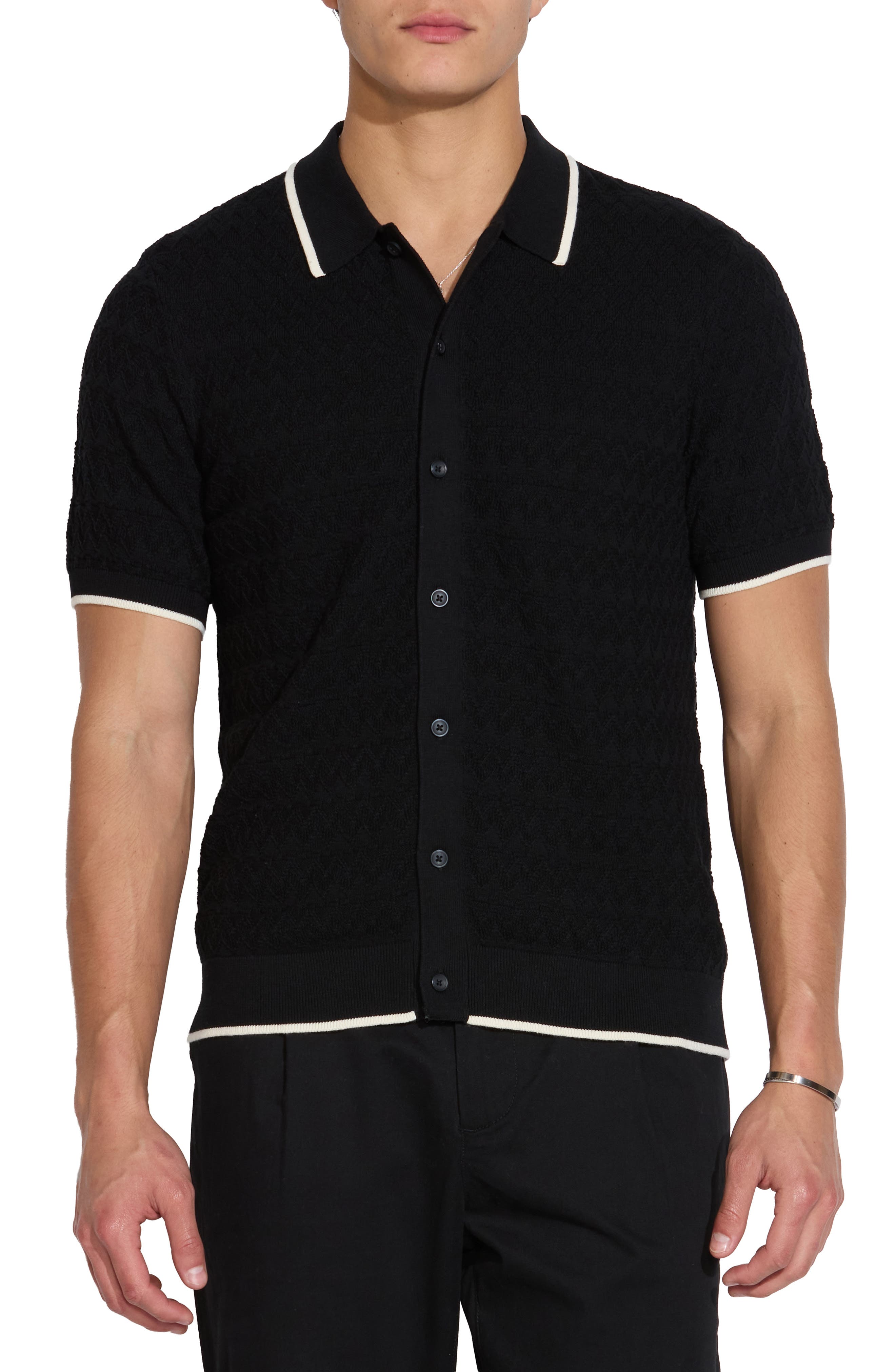 Civil Society Short Sleeve Button-Down Sweater