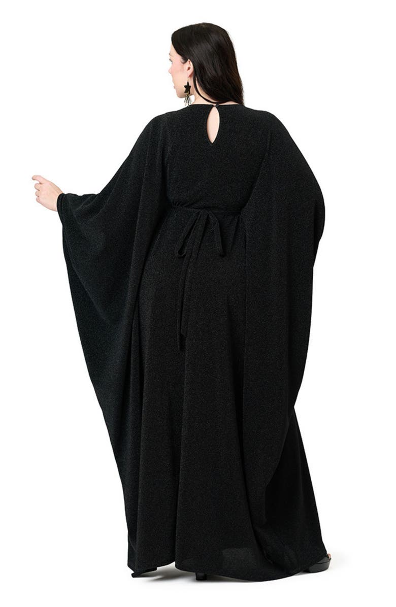 Smak Parlour 1970s Batwing Caftan, Alternate, color, Black