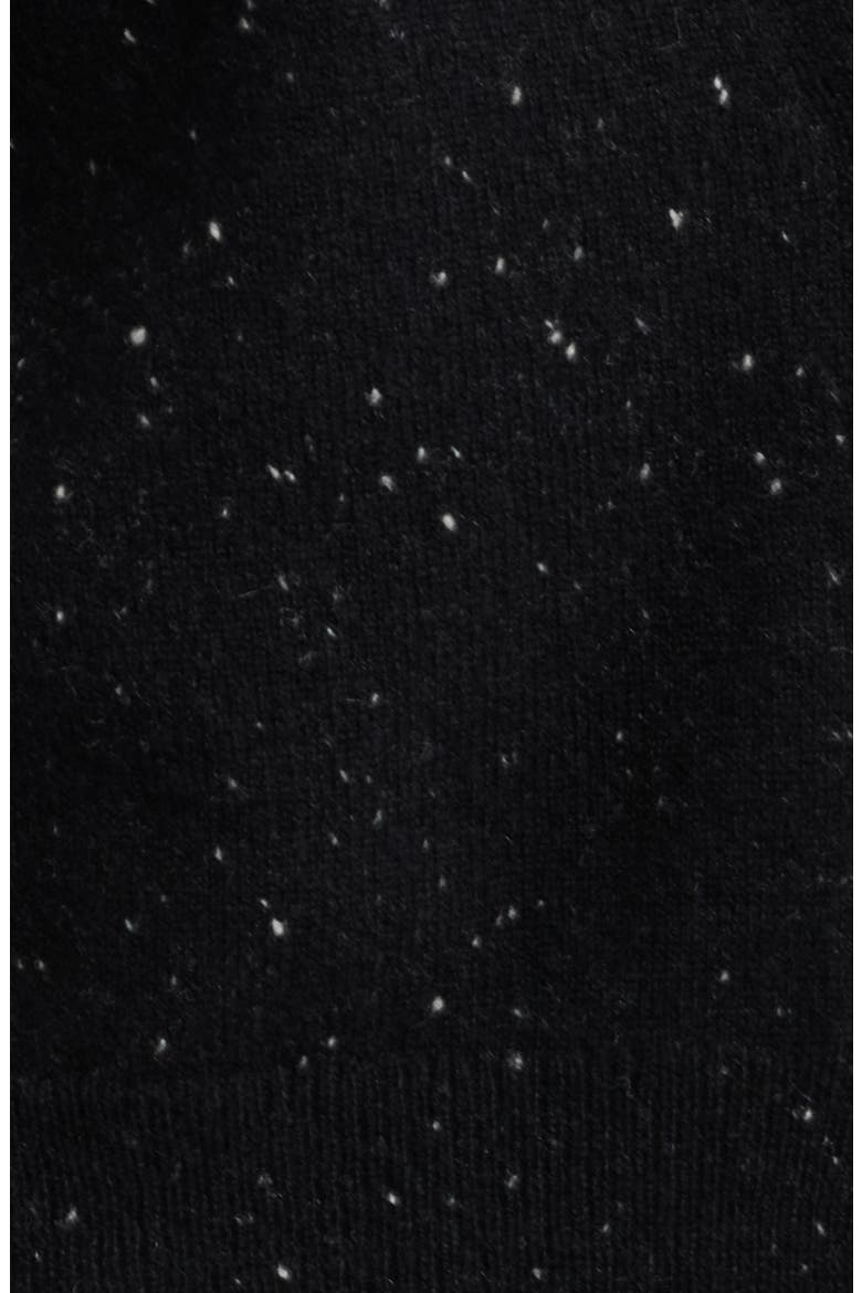 Heather V-Neck Cashmere Sweater, Alternate, color, HEATHER BLACK