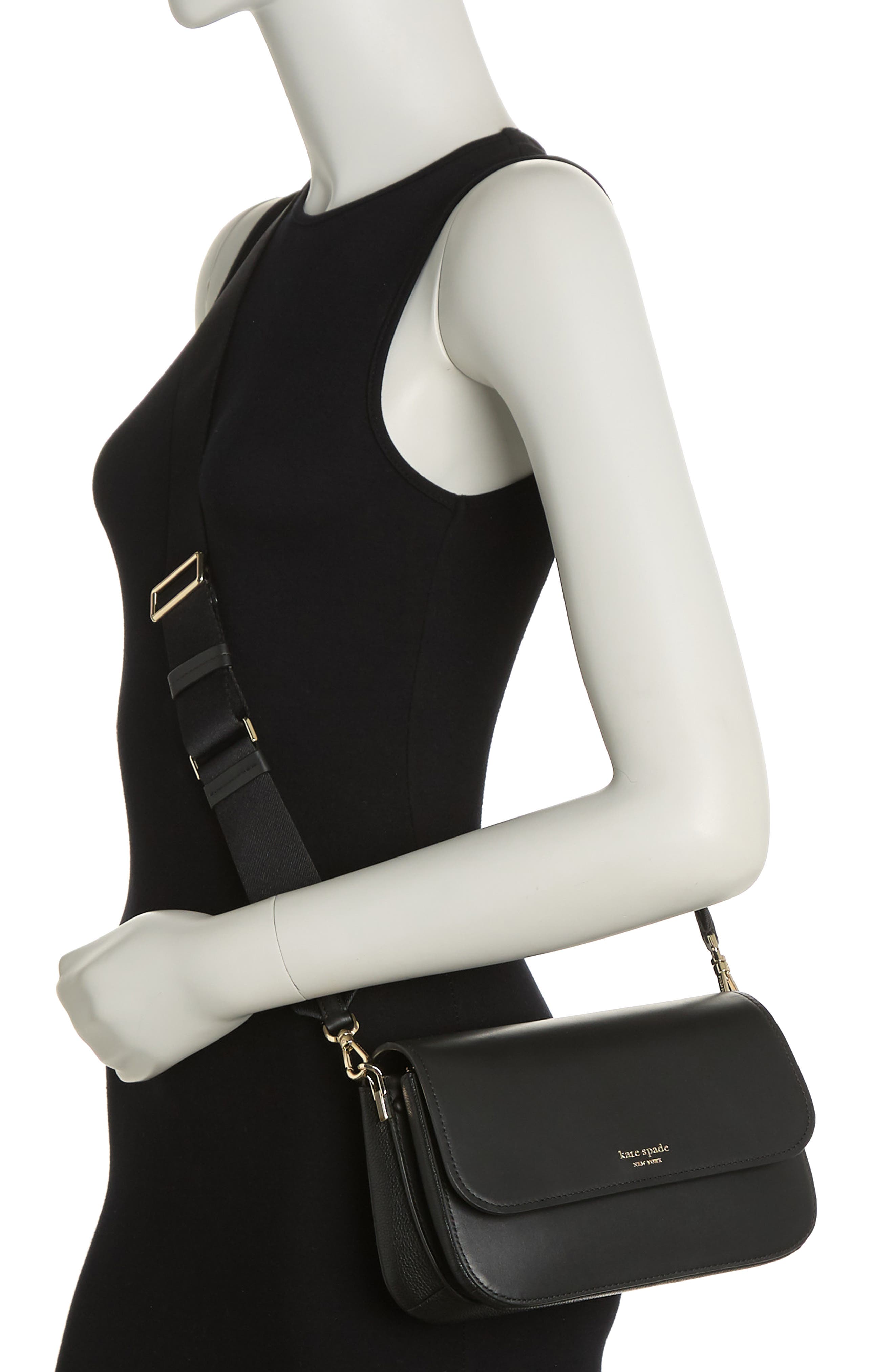 Kate Spade New York buddie medium shoulder crossbody bag, Alternate, color, Black