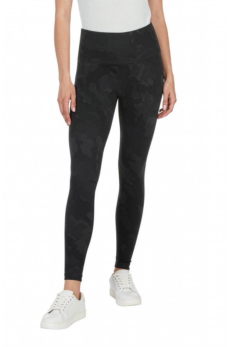 High Waist Camo Leggings, Main, color, DARK CHARCOAL