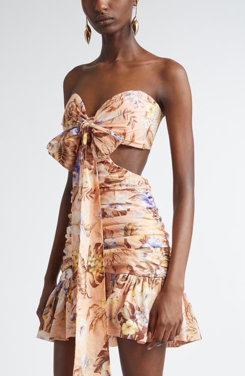 ZIMMERMANN ZIMMERMANN COCO FLORAL PRINT BOW DETAIL MINIDRES