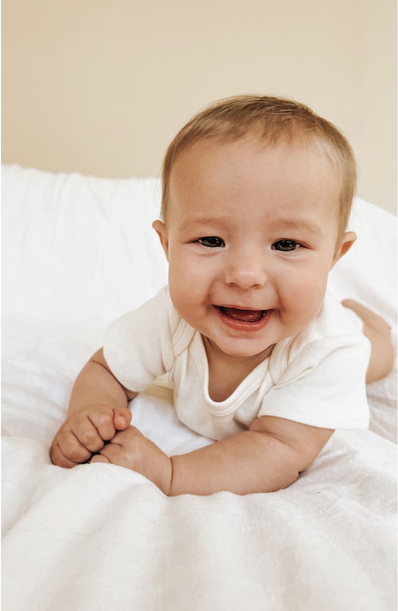 Tenth & Pine Bunny Organic Baby Bodysuit, Alternate, color, Natural