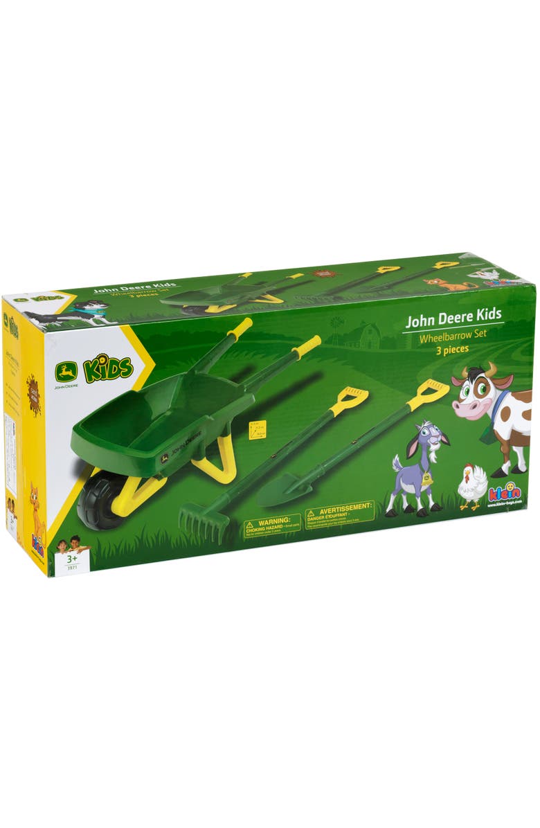 John Deere Wheelbarrow 3 Piece Set, Green & Yellow, Alternate, color, Multicolored
