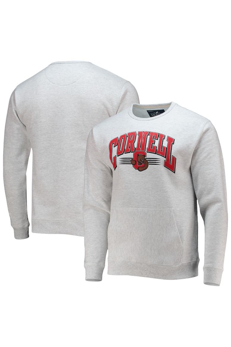 Men's League Collegiate Wear Heathered Gray Cornell Big Red Upperclassman Pocket Pullover Sweatshirt, Main, color, Heather Gray