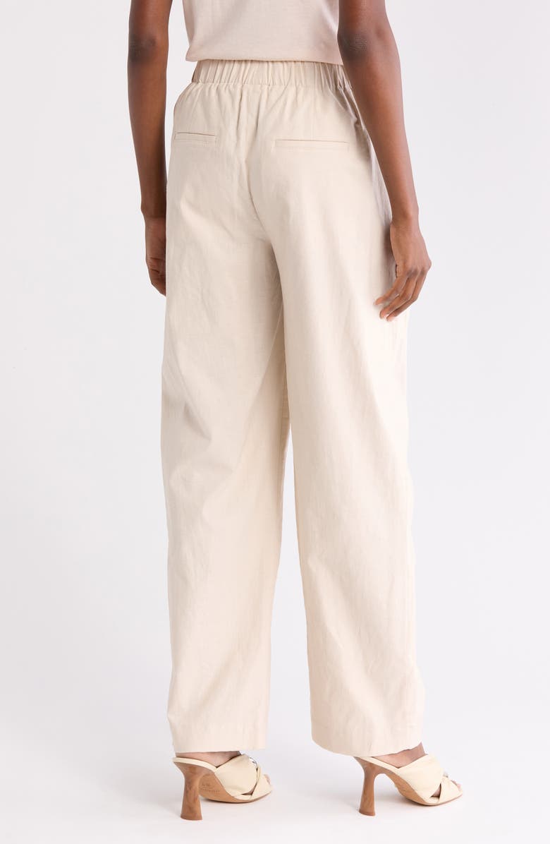 Vince Pleated Pull-On Pants, Alternate, color, Light Oat