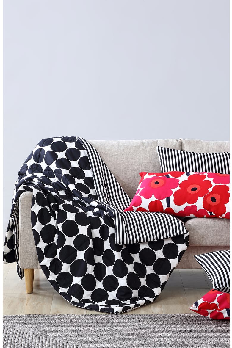 Pienet Kivet Reversible Throw Blanket, Alternate, color, BLACK