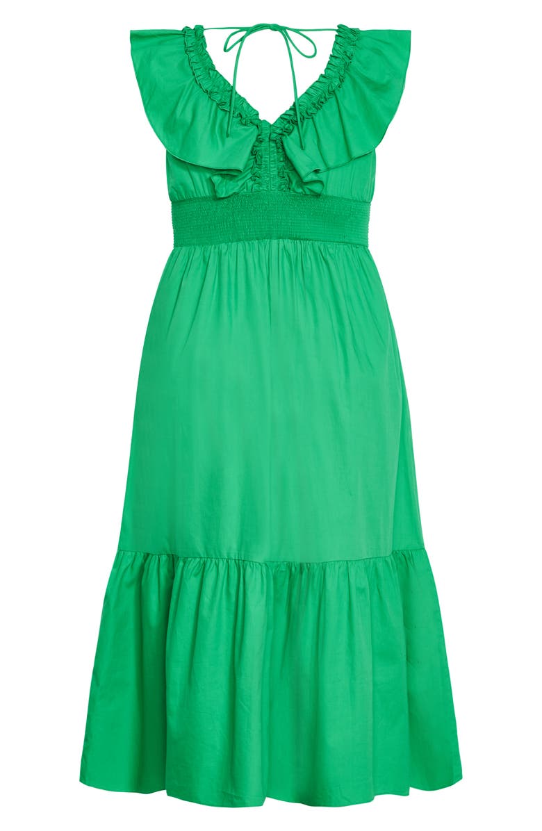 City Chic Kelly Maxi Dress, Alternate, color, Kelly Green