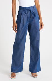 Derek Lam 10 Crosby Felicity Tie Wide Leg Pants
