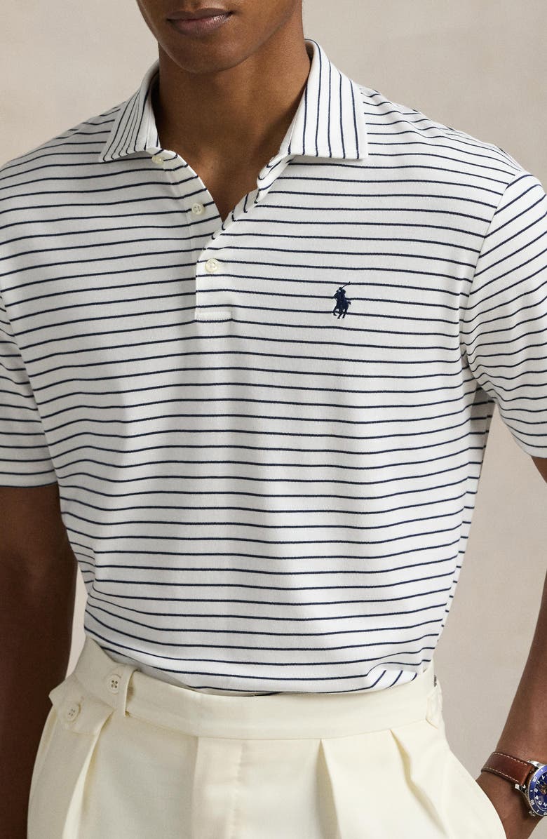 Polo Ralph Lauren Classic Fit Stripe Cotton Polo, Alternate, color, 