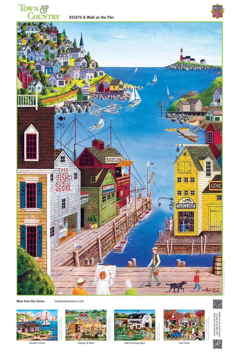 A Walk on the Pier 300 Piece Puzzle, Alternate, color, Multicolor