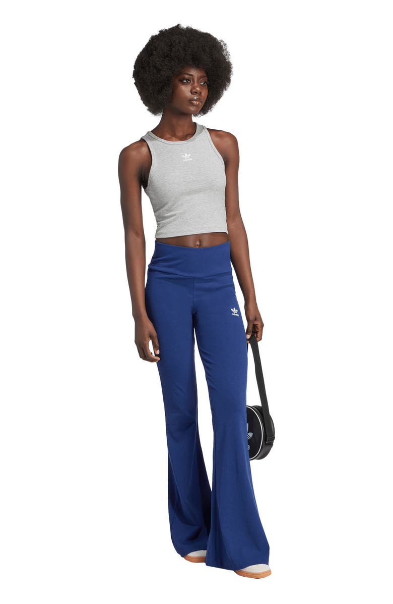 adidas Trefoil Essentials Rib Flare Leggings, Alternate, color, 