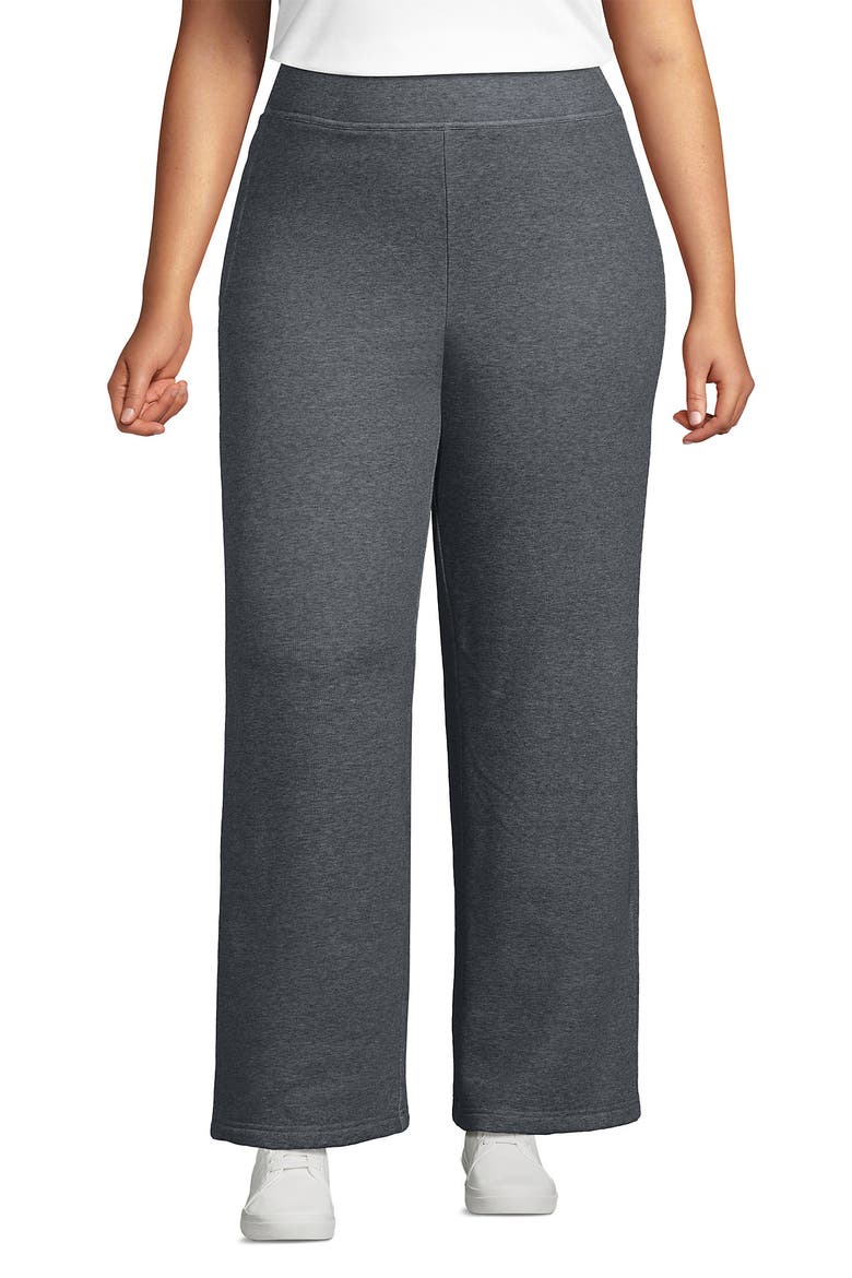 Serious Sweats High Rise Fleece Lined Straight Leg Pants, Main, color, Charcoal Heather