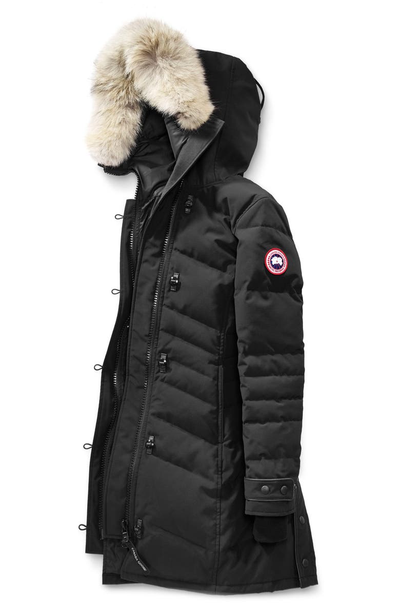 Canada Goose Lorette Fusion Fit Hooded Down Parka with Genuine Coyote Fur Trim, Alternate, color,
