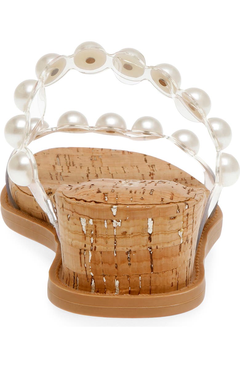 Anne Klein Bee Imitation Pearl Slide Sandal, Alternate, color,