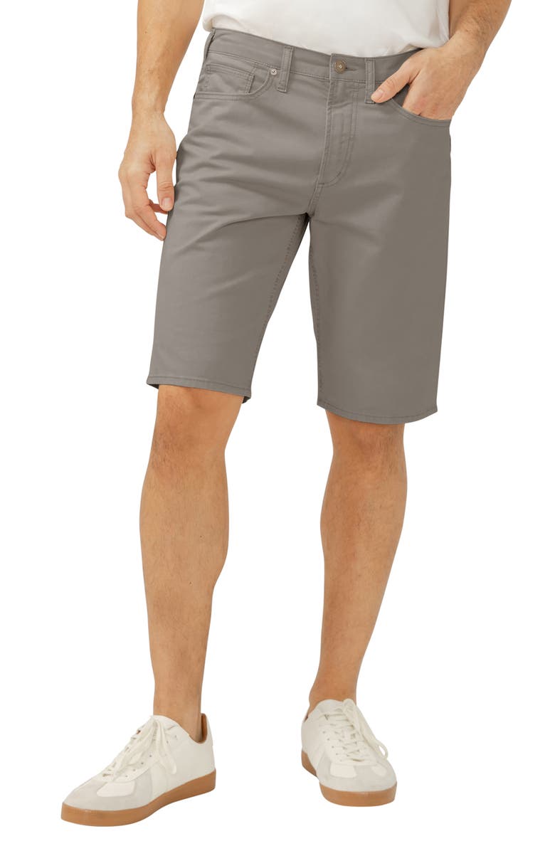 Silver Jeans Co. Zac Relaxed Fit Denim Shorts, Main, color, Dark Grey