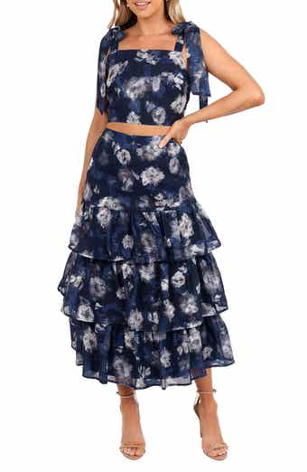 Petal & Pup Olivia Floral Crop Top & Skirt Set