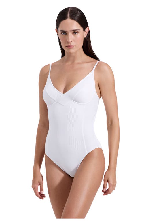 Luma Gottex Emanuelle Textured Underwire One Piece In White