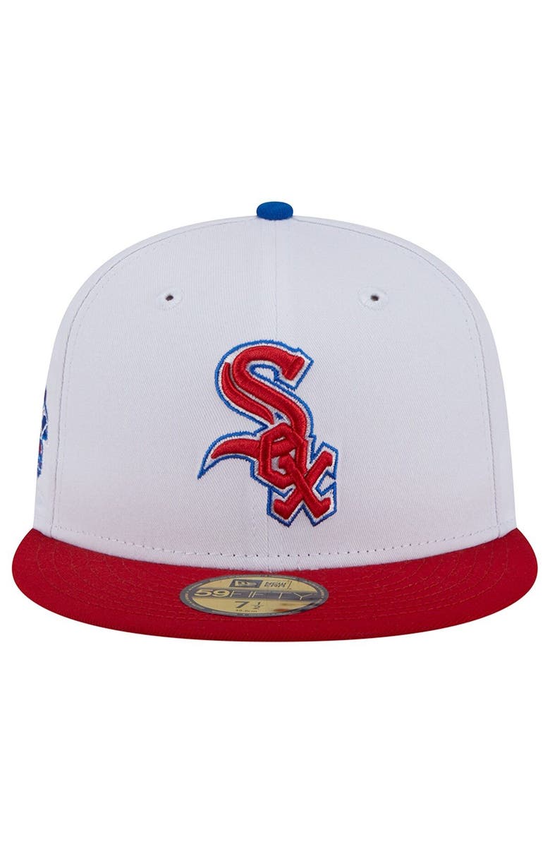New Era Men's New Era White/Red Chicago White Sox Undervisor 59FIFTY Fitted Hat, Alternate, color, White