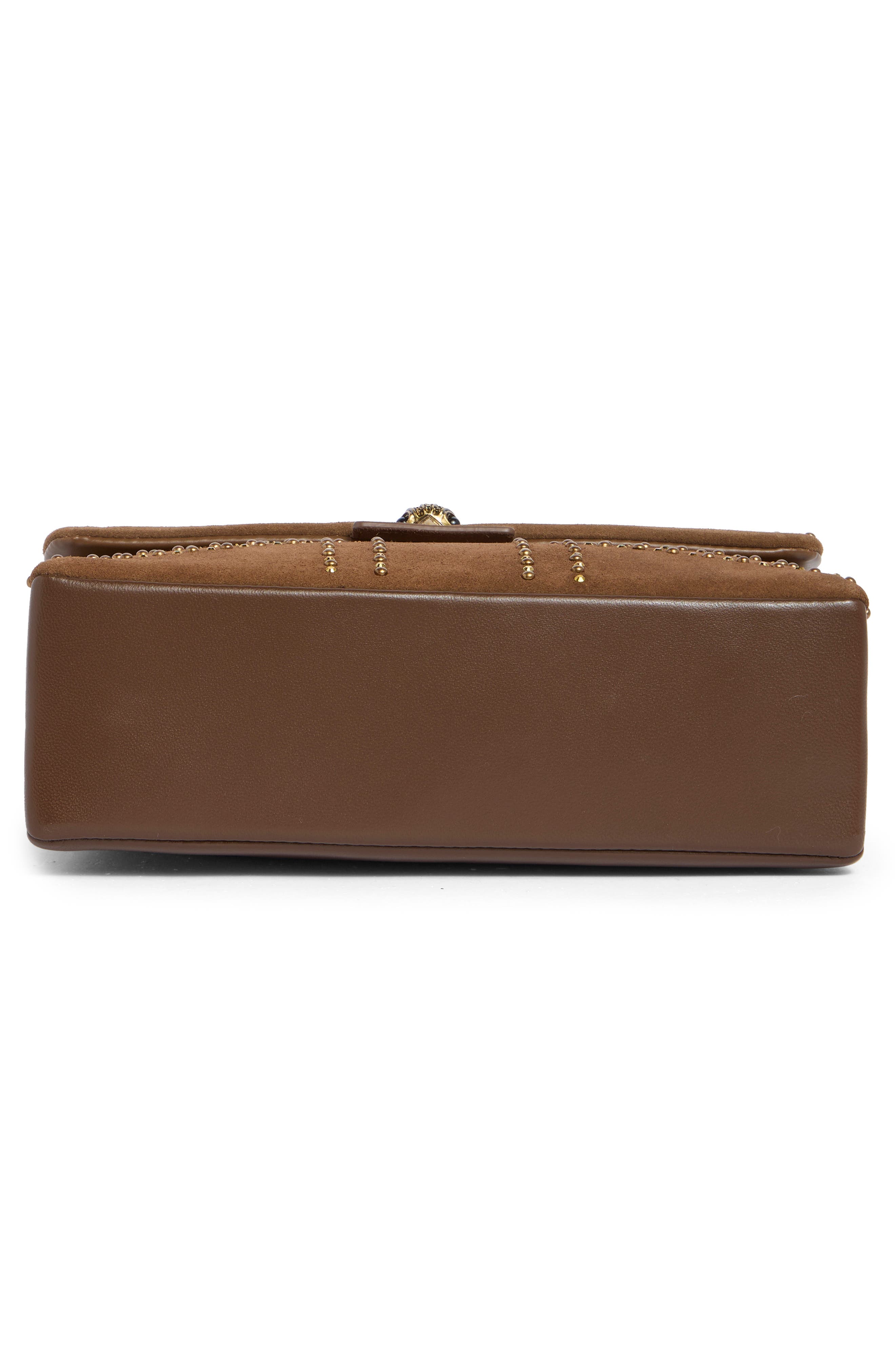 Union Jack Studs Leather Shoulder Bag, Alternate, color, BROWN