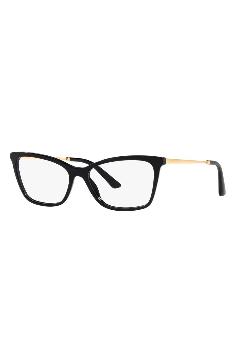 Dolce&Gabbana 56mm Rectangular Optical Glasses, Alternate, color, 
