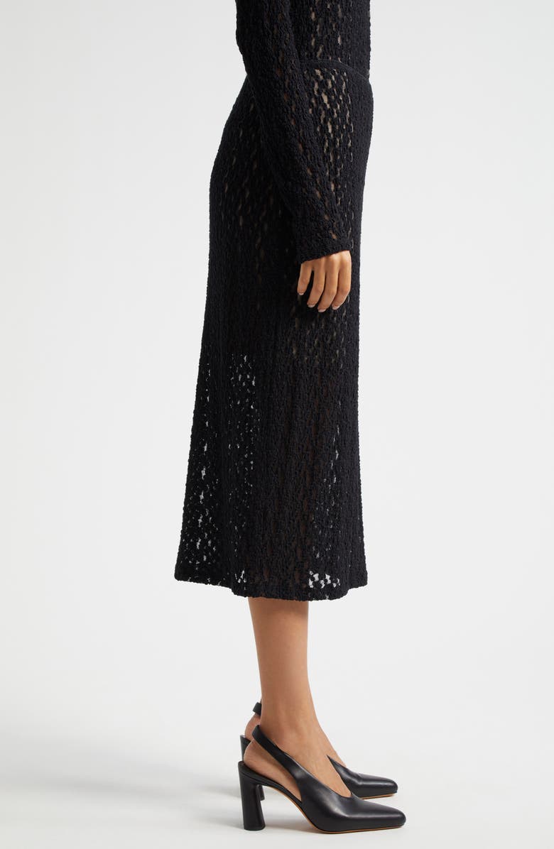 Vince Floral Lace Skirt, Alternate, color, Black