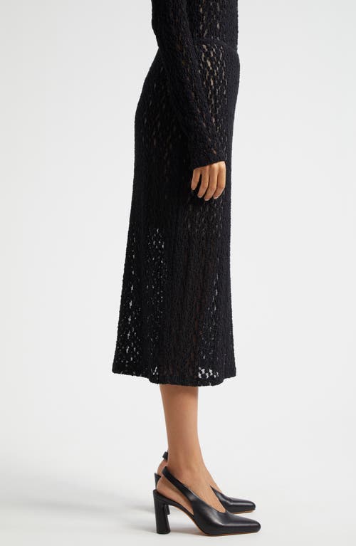 Vince Floral Smocked Skirt In Black