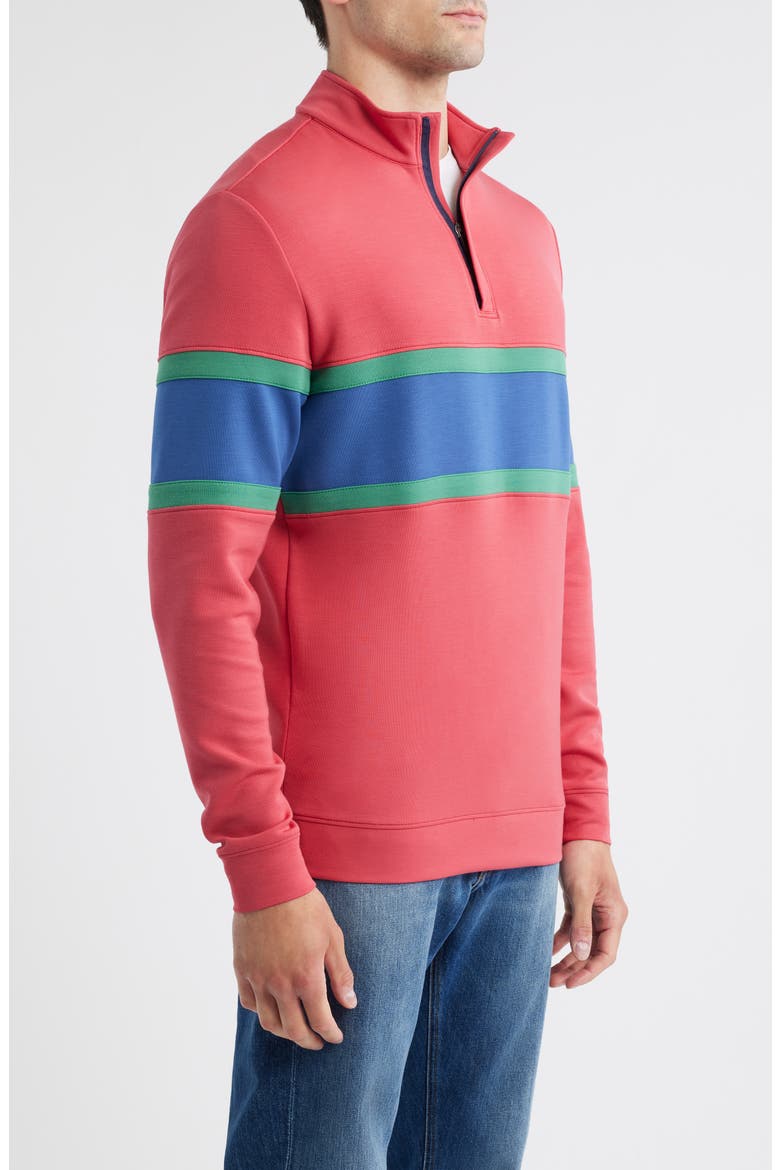 Owen Chest Stripe Golf Quarter Zip, Alternate, color, RED