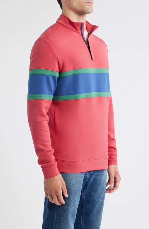 Swannies Owen Chest Stripe Golf Quarter Zip In Multi