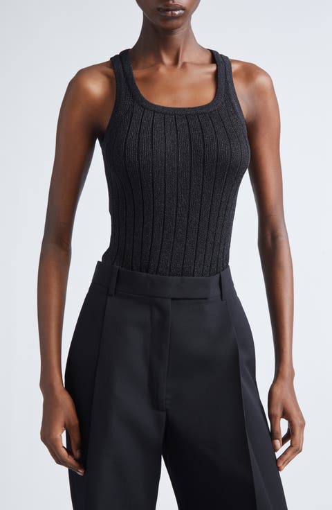 Metallic Rib Tank Top