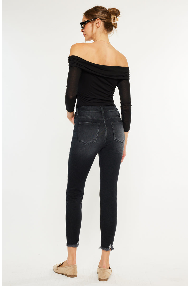 Tiara High Rise Ankle Skinny Jeans, Alternate, color, Dark Gray