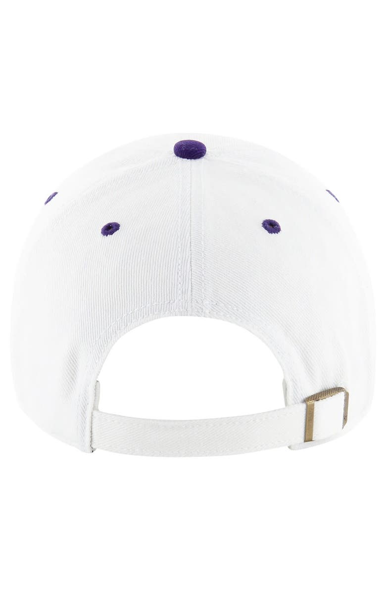 '47 Men's '47 White/Purple Minnesota Vikings Double Header Diamond Clean Up Adjustable Hat, Alternate, color,